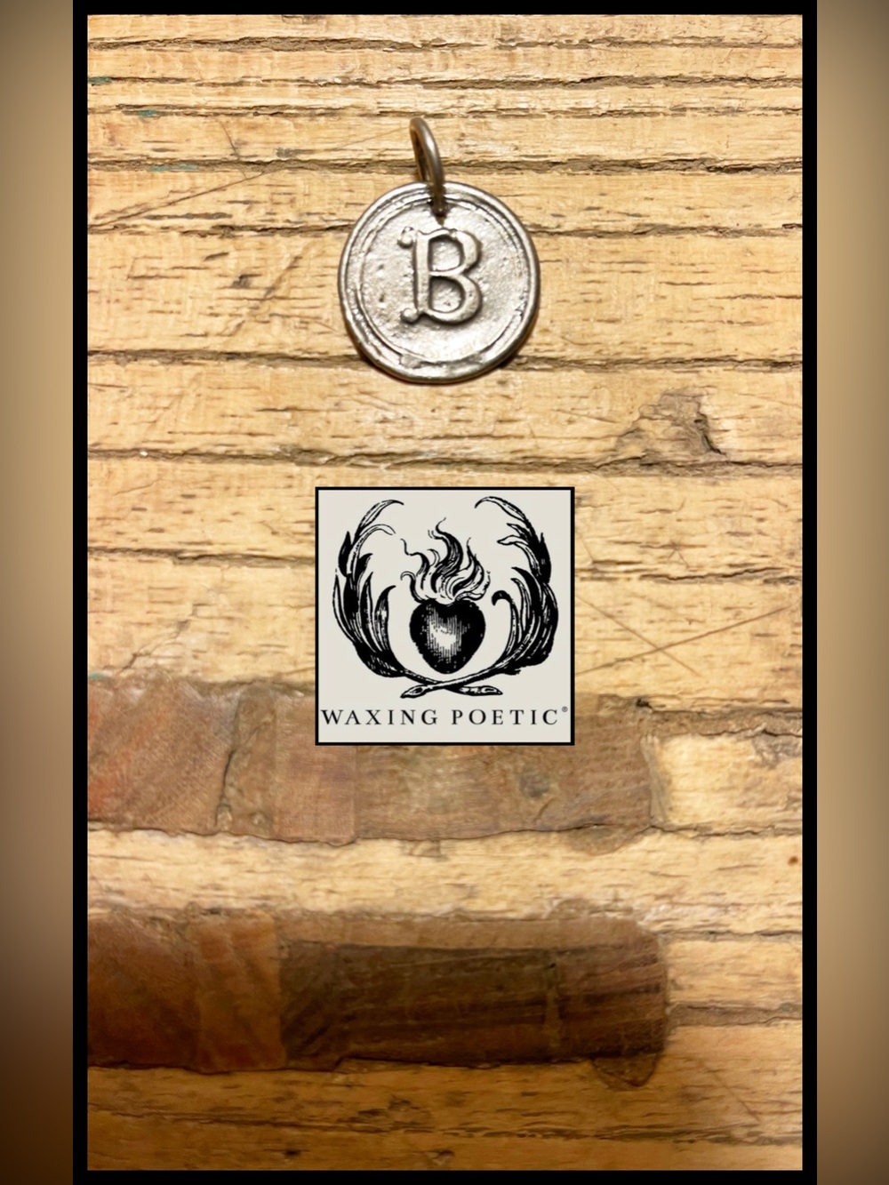 Waxing Poetic Sterling Silver “B” Charm.